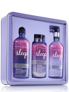 Rare-HTF! Bath & Body Works Night Time Tea Luxury Bath duo